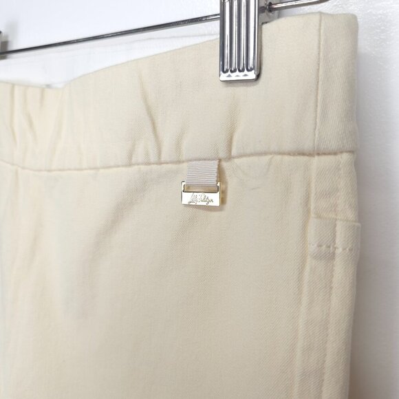 Lilly Pulitzer 32" Declynn Polished High Rise Straight Leg Pant In Creme Brulee - Picture 9 of 11